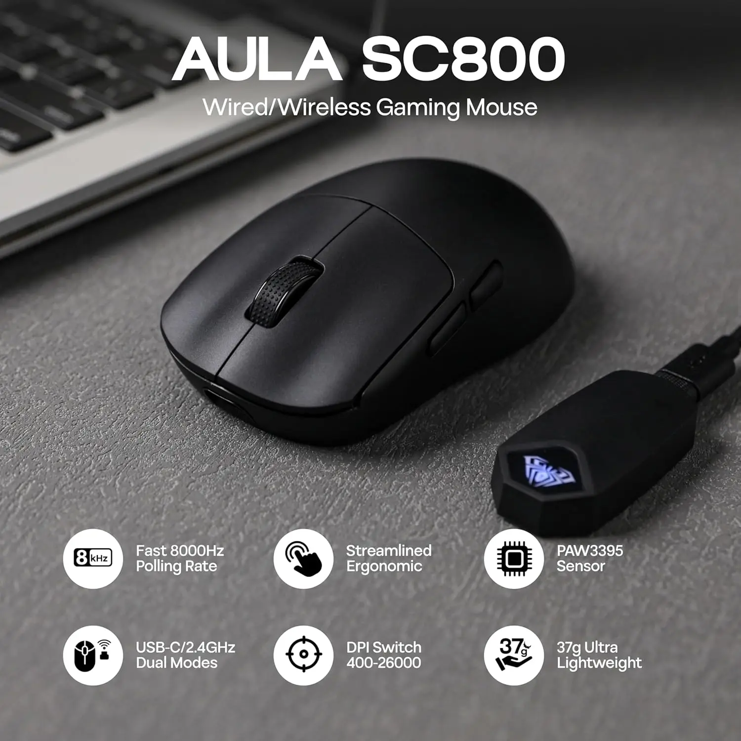 AULA SC800 Mouse da gioco USB- - Gaming Console Buttons recensione e prezzo